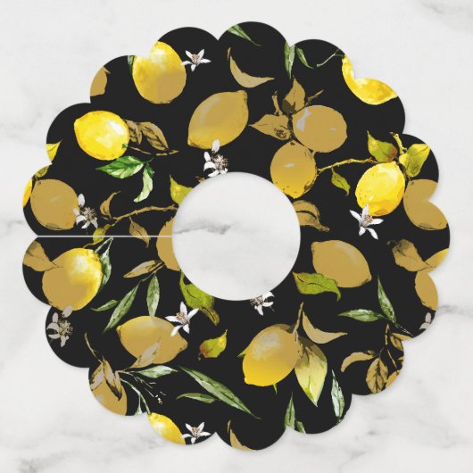 Waterverf citroenen 30 wijnglaslabel (Achterkant)