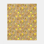 Waterverf citroenen 32 fleece deken (Voorkant)