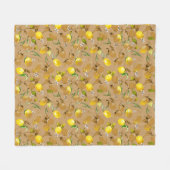 Waterverf citroenen 32 fleece deken (Voorkant (Horizontaal))