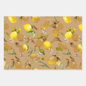 Waterverf citroenen 32 inpakpapier vel (Voorkant 2)