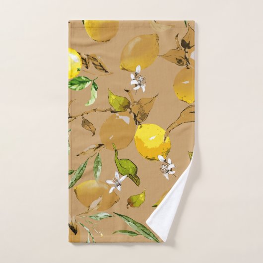 Waterverf citroenen 33 bad handdoek (Handdoek)