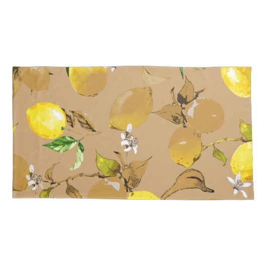 Waterverf citroenen 33 kussensloop (Achterkant)