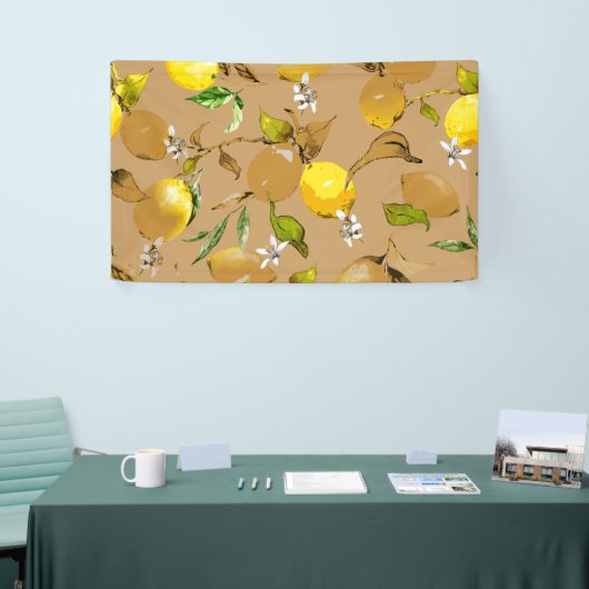 Waterverf citroenen 33 spandoek (Beurs)