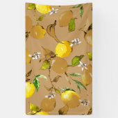 Waterverf citroenen 33 spandoek (Verticaal)