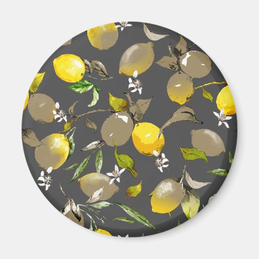 Waterverf citroenen 34 magneet (Voorkant)