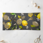 Waterverf citroenen 35 drieluik wenskaart (Binnen)