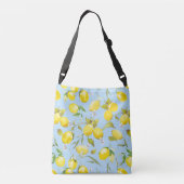 Waterverf citroenen 4 crossbody tas (Achterkant)