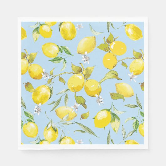 Waterverf citroenen 4 servet (Voorkant)