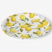 Waterverf citroenen 5 papieren bordje (Gekanteld)