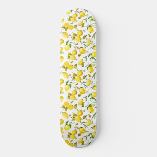 Waterverf citroenen 5 persoonlijk skateboard (Voorkant)