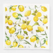Waterverf citroenen 5 servet (Voorkant)