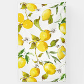Waterverf citroenen 5 spandoek (Verticaal)