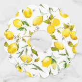 Waterverf citroenen 5 wijnglaslabel (Voorkant)