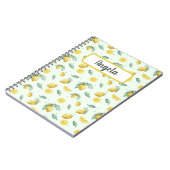 Waterverf citroenen, aangepaste naam notitieboek (Linkerzijde)