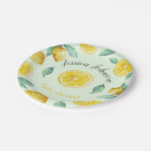 Waterverf citroenen aanpasbaar papieren bordje (Gekanteld)