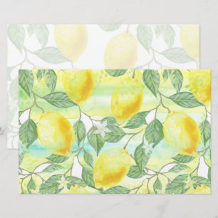 Waterverf Citroenen Artisan Zeep Product Wrap Pape Briefpapier