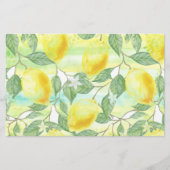 Waterverf Citroenen Artisan Zeep Product Wrap Pape Briefpapier (Voorkant)