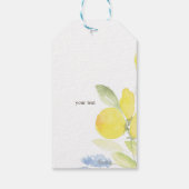 Waterverf Citroenen Baby Shower Cadeaulabel (Achterkant)
