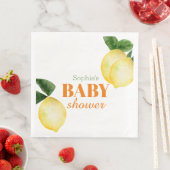 Waterverf Citroenen Baby Shower Servet (Insitu)