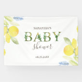 Waterverf Citroenen Baby Shower Spandoek (Horizontaal)