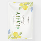 Waterverf Citroenen Baby Shower Spandoek (Verticaal)