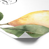 Waterverf citroenen baby shower - Welkomstteken Poster (Hoek)