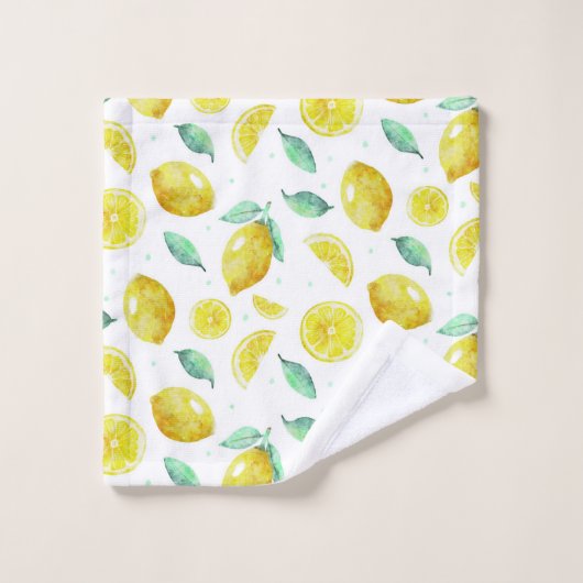 Waterverf citroenen bad handdoek (Wasdoekje)