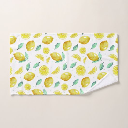 Waterverf citroenen bad handdoek (Handdoek)