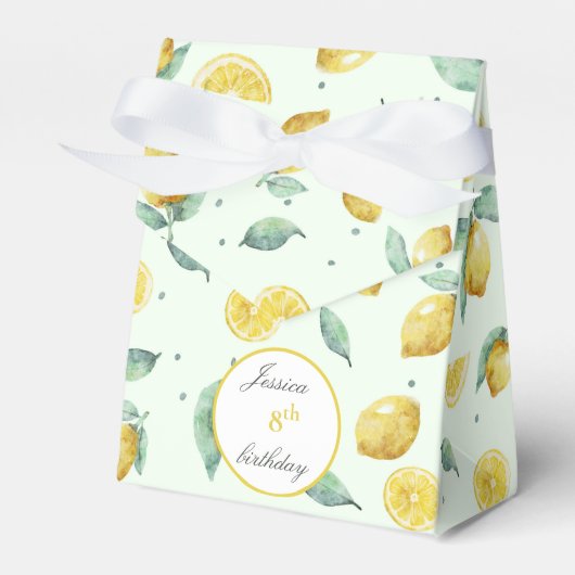 Waterverf citroenen bedankdoosjes (Voorkant Zijde)