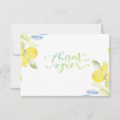 Waterverf citroenen bedankje bedankkaart (Voorkant)