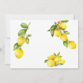 Waterverf citroenen Bewaar de Datum Typografie Save The Date (Achterkant)