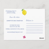 WATERVERF CITROENEN BEWAAR HET DATUM BRIEFKAART (Achterkant)