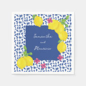 WATERVERF CITROENEN BLAUWE TEGELS SERVET (Voorkant)