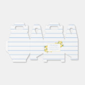 Waterverf Citroenen Bord Blauwe Strepen Trouwdouch Bedankdoosjes (Uitgevouwen)