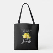 Waterverf Citroenen Borstel Script Limoncello Zwar Tote Bag (Achterkant)