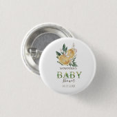 Waterverf citroenen botanisch Baby shower Ronde Button 3,2 Cm (Voorkant /achterkant)