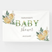 Waterverf citroenen botanisch Baby shower Spandoek (Horizontaal)