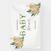 Waterverf citroenen botanisch Baby shower Spandoek (Verticaal)