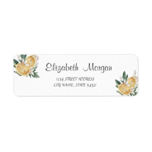 Waterverf Citroenen Botanisch Etiket