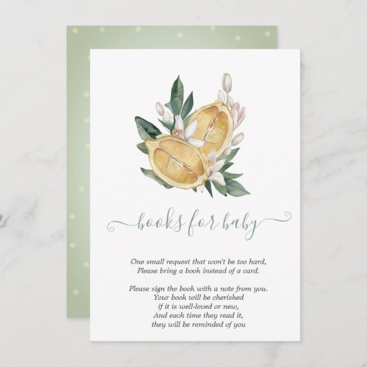 Waterverf Citroenen Botanisch Informatiekaartje (Voorkant / Achterkant)