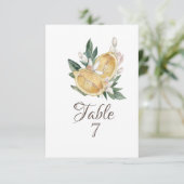 Waterverf Citroenen Botanisch Kaart (Staand voorkant)