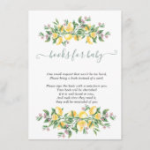 Waterverf citroenen botanische bloemen informatiekaartje (Voorkant)