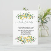 Waterverf citroenen botanische bloemen informatiekaartje (Staand voorkant)