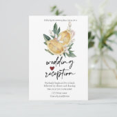 Waterverf citroenen botanische receptie kaart (Staand voorkant)