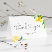 Waterverf citroenen bruidsdouche bedankkaart