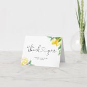 Waterverf citroenen bruidsdouche  bedankkaart (Voorkant)