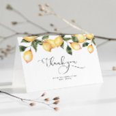 Waterverf citroenen bruidsfeest bedankkaart