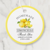 Waterverf Citroenen Bruiloft Bedankt Limoncello Ro Bedankjes Labels (Voorkant)