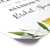 Waterverf citroenen bruiloftsshower welkomstbord poster (Hoek)