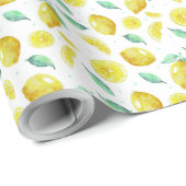 Waterverf citroenen cadeaupapier (Rol Hoek)